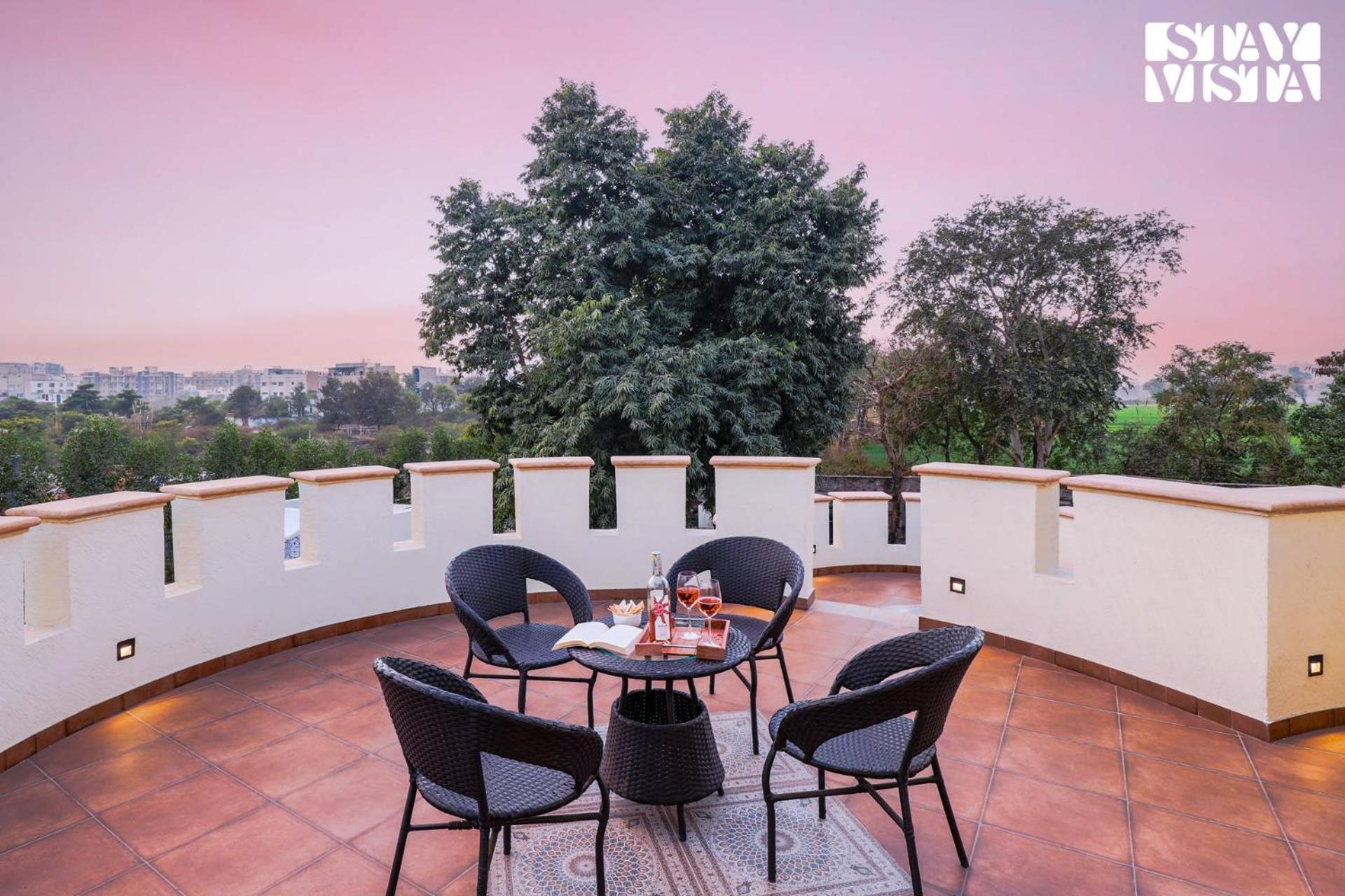 Villa Stayvista's Mystic Castle With Terrace, Swimming Pool, Lawn With Gazebo