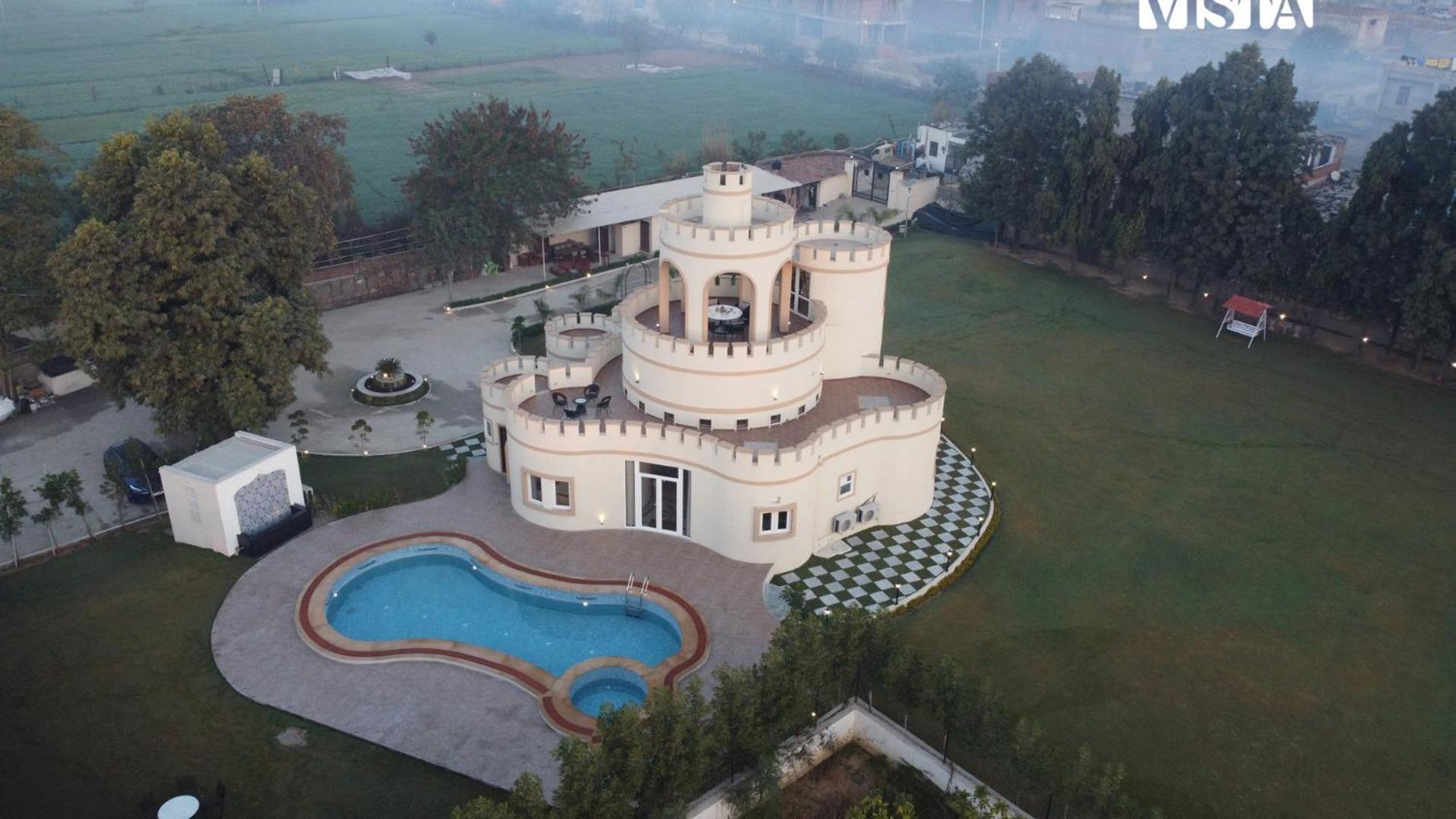 Villa Stayvista's Mystic Castle With Terrace, Swimming Pool, Lawn With Gazebo