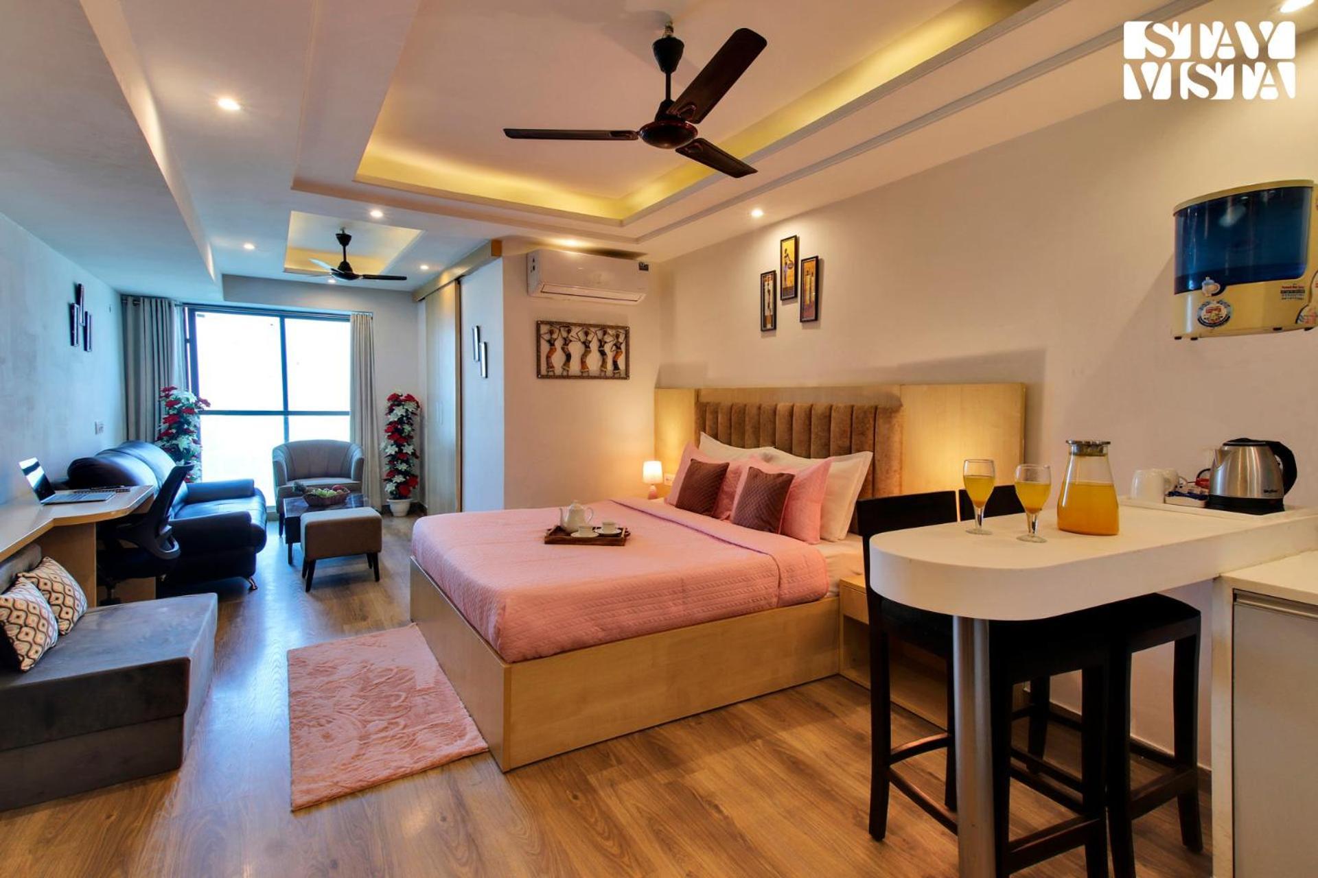 Apartment Stayvista's Skyline - Urban Oasis With Terrace, Gym & Bar Jaipur