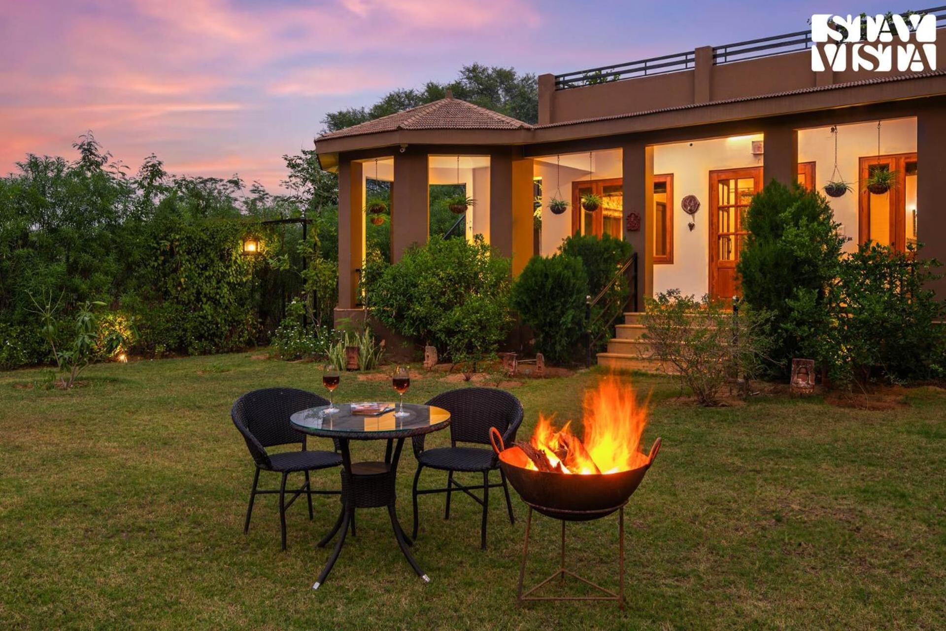 Villa Stayvista's Wildwood Canopy - Forest-view, Pet-friendly With Lawn & Indoor-outdoor Games *