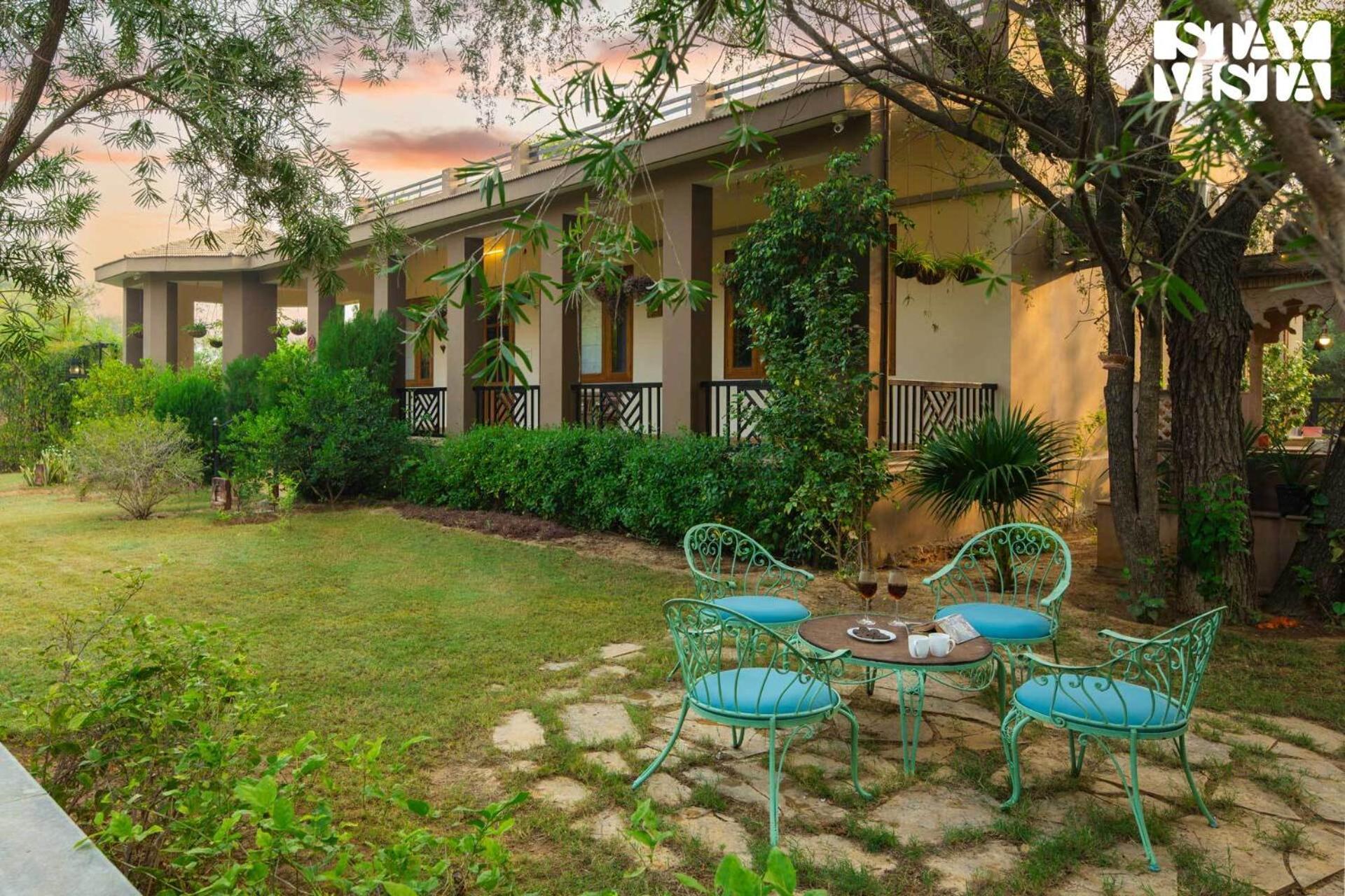 Villa Stayvista's Wildwood Canopy - Forest-view, Pet-friendly With Lawn & Indoor-outdoor Games Jaipur